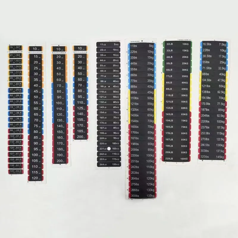 Autocolante cu etichete pentru blocuri de greutate